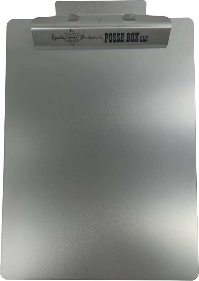 Posse Box - Flat Clipboard LR-125 · Anodized Aluminum Silver · 12.5" x 9.25" by PosseBox