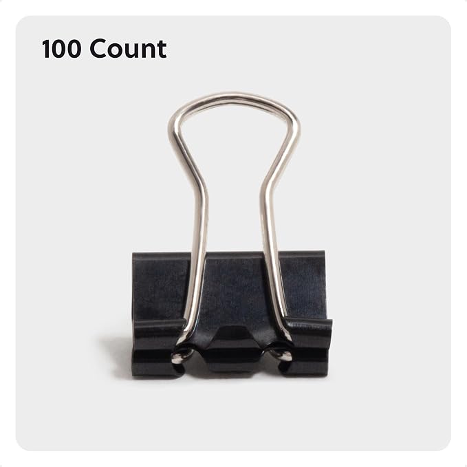 U Brands Binder Clips, Micro 1/2-Inch Width, 1/5-Inch Paper Holding Capacity - Image 2