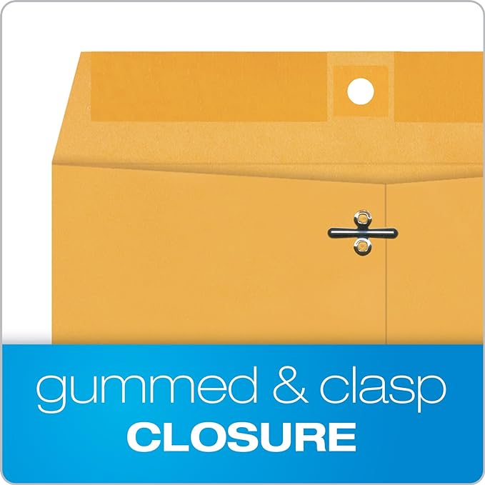 Quality Park 8-3/4 x 11-1/2 Clasp Envelopes, Clasp and Gummed Closures - Image 3