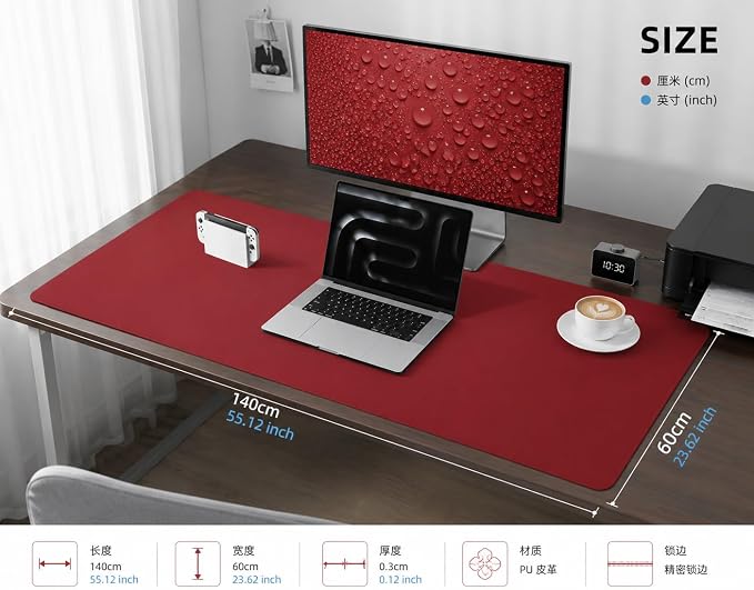 AFIING Large Desk Mat 55" x 24" - Image 5