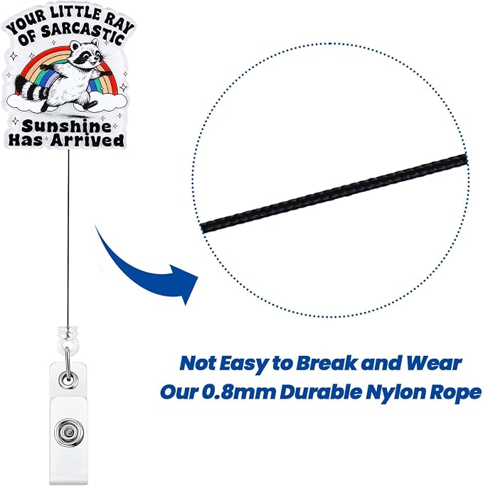 Your Little Ray of Sarcastic Sunshine Has Arrived Funny Nurse Badge Reel - Image 5
