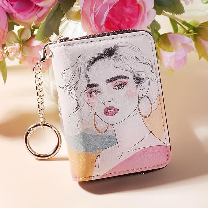 FurArt Zipper Wallet Women, RFID Blocking Credit Card Wallet, Business Card - Image 2