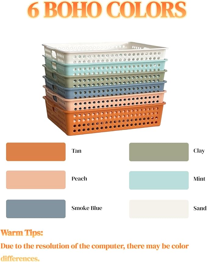 RAUVOLFIA 6 Pack Plastic Turn in Paper Trays - Image 3