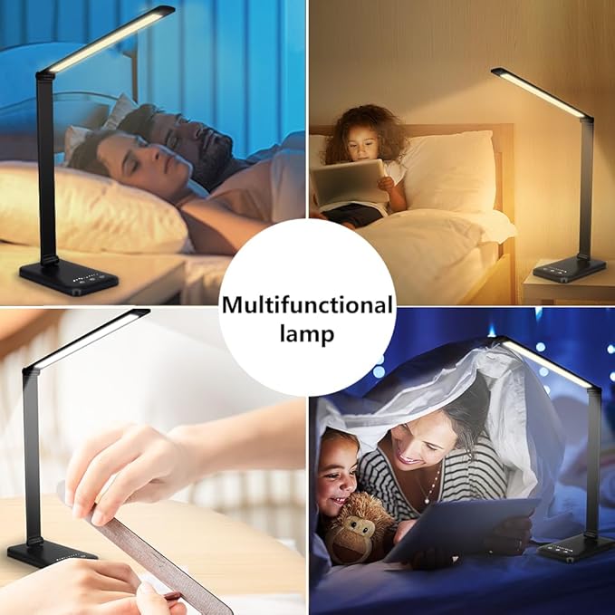 White crown LED Desk Lamp Dimmable Table Lamp Reading Lamp - Image 7