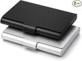 2 Pcs Business Card Holder for Purse, Aluminum Alloy Metal Pocket Business Card by Unknown