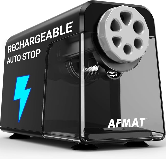 AFMAT 6-Hole Electric Pencil Sharpener by AFMAT