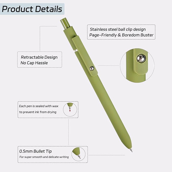 ACEES Gel Pens, Office Desk Accessories, Quick Dry Pens - Image 6