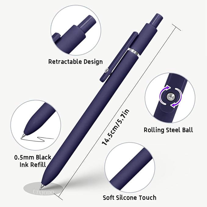 UIXJODO Gel Pens, High-End Series Metal Clip Retractable Pens - Image 4