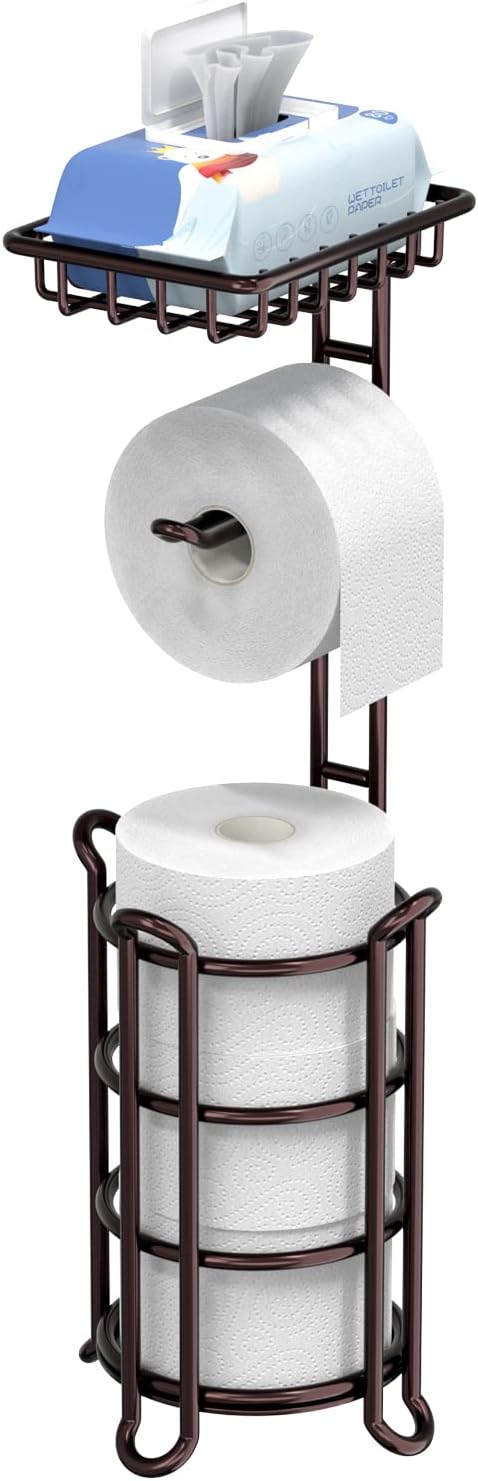 Toilet Paper Holder Stand Tissue Paper Roll Dispenser by TreeLen