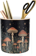 Cute Pen Pencil Holder for Desk, Durable Ceramic Organizer Decor for Room by WAVEYU