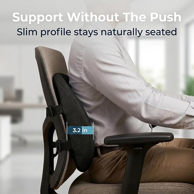 Lumbar Support Pillow for Office Chair & Car Seat, All-Season Memory Foam for - Image 7