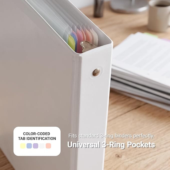 30 Pack Binder Pockets, Heavyweight Clear Plastic Folders - Image 4