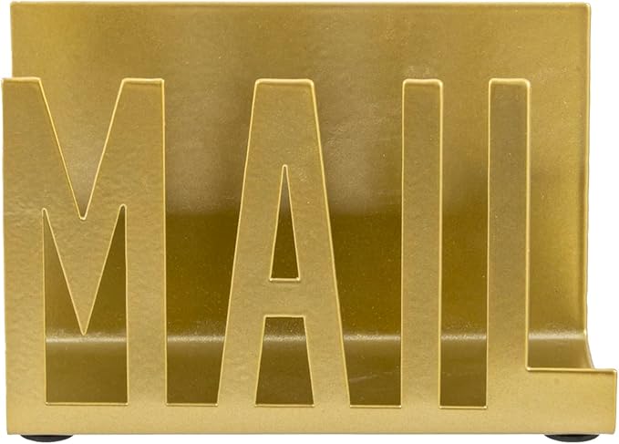 MyGift Mail Holder Organizer Countertop Modern Golden Metal - Image 7