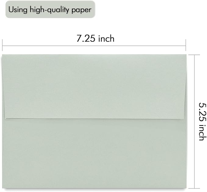 A7 Gray Invitation 5x7 Envelopes - Image 5