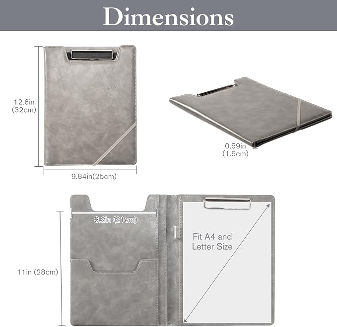 ProCase Clipboard Folder Portfolio, Leather Business Padfolio Organizer Letter - Image 2