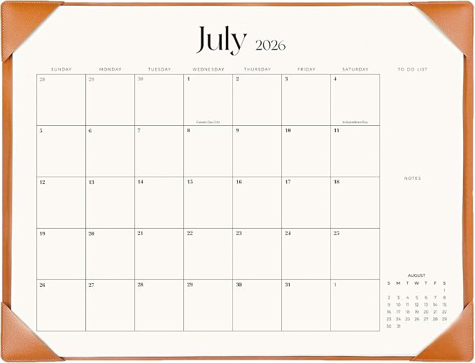 Desk Calendar 2026-2027 with Desk Mat – 22" x 17" Large Desk Pad Calendar Runs by Unknown