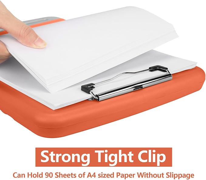 SFLHHDM Plastic Clipboard with Storage, High Capacity Clip Boards 8.5x11 with - Image 3