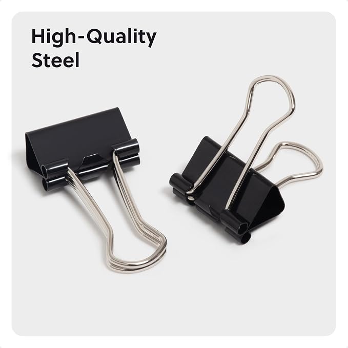 U Brands Binder Clips, 3/4 Inch Mini Metal Clamps - Image 4