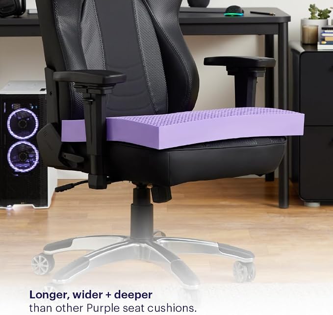 Purple Ultimate Seat Cushion, Large 2.5 Inch Gel Seat Cushion | GelFlex Grid - Image 7