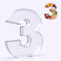 11" Acrylic Number Charcuterie Board Box, Reusable Fillable Number Cake Candy by RUFHVTY