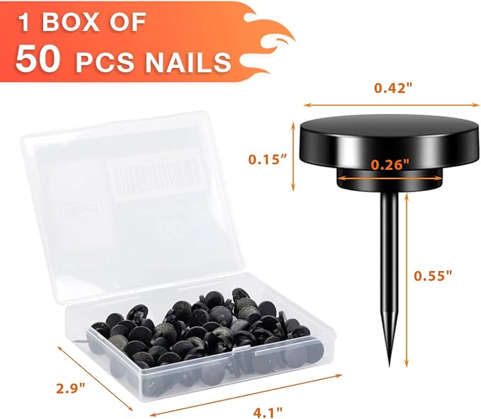 50 PCS Flat Push Pins for Cork Board, Board Posters Bulletin Maps, Office Home - Image 2