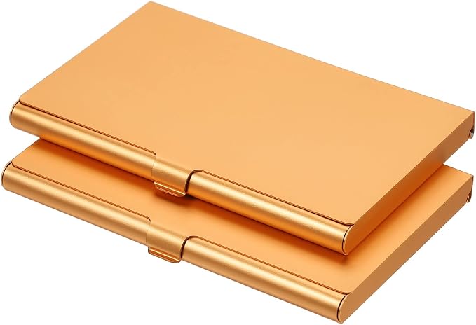 PATIKIL Business Card Holder, 2 Pieces Aluminum Alloy Flip Cover Slim Name by PATIKIL