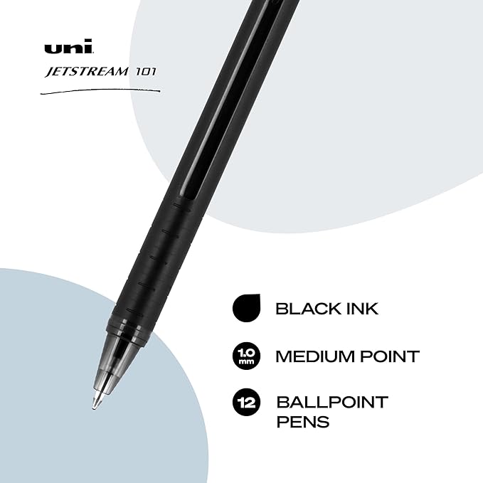 uniball Jetstream 101 Ballpoint Pens, Medium Point, 12 Pack - Image 3
