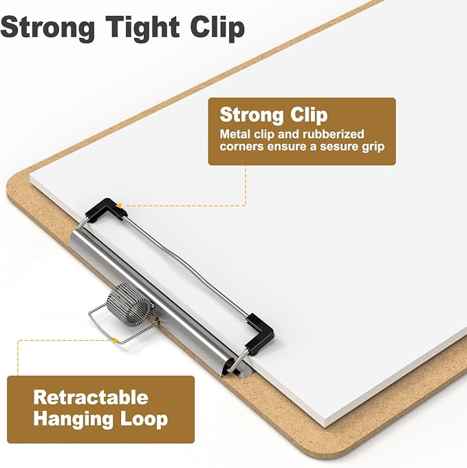 Wood Clipboard, 8.5 x 11 Clip Borad - Image 4