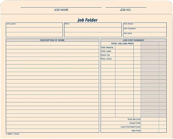 TOPS Job Folder File Jackets, 11.75 x 9.5 Inches by TOPSProducts