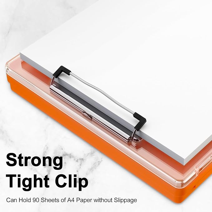 Piasoenc Clipboard with Storage, 8.5 x 11 Clip Boards with 2 Storage, Folio & - Image 6