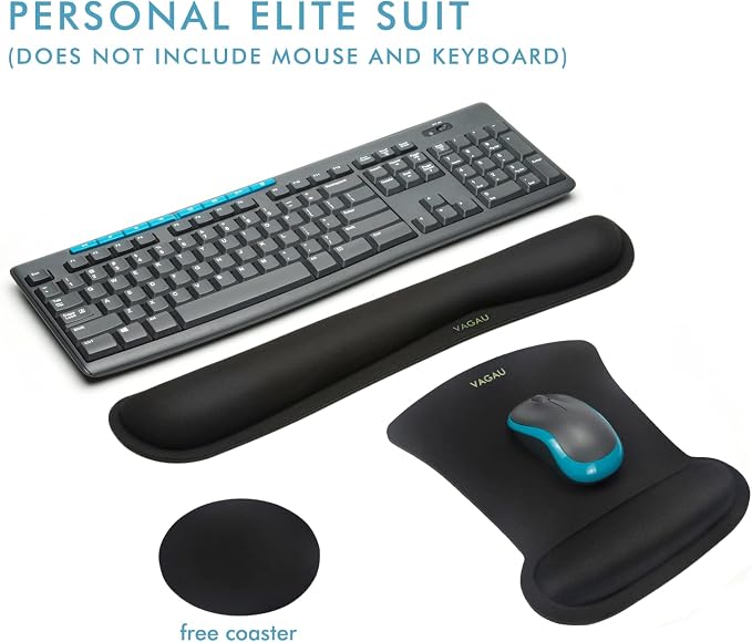 VAGAU Premium Keyboard Wrist Rest and Mouse Pad Wrist Support, Ergonomic Memory - Image 6