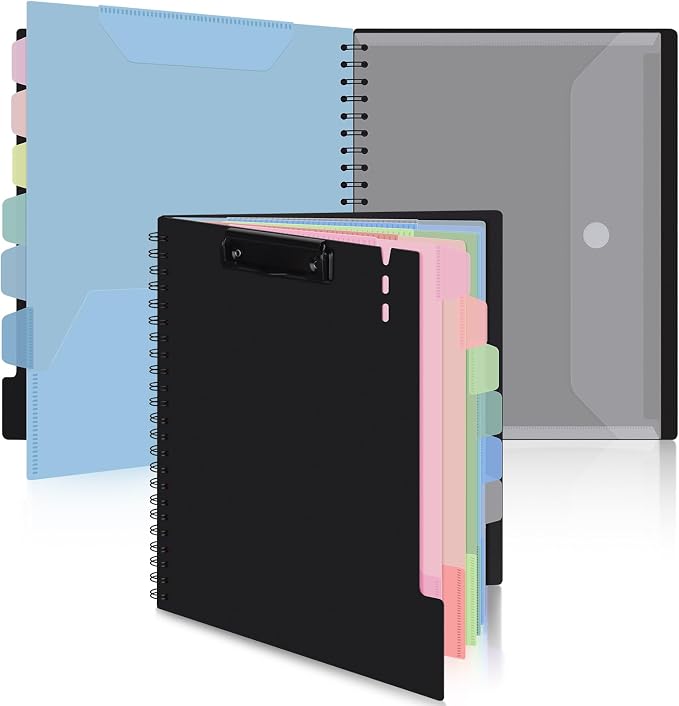 Uquelic Clipboard with Folder Organizer, 12 Pockets Project Organizer by Uquelic
