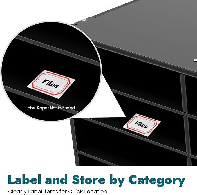 Mailbox for Classroom 12 Slots, Mail Sorter Countertop Paper Organizer Storage - Image 7