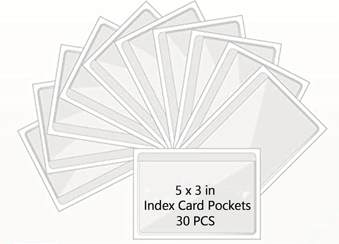 30pcs Self-Adhesive Business Card Protecror, Waterproof Clear Adhesive Label - Image 2