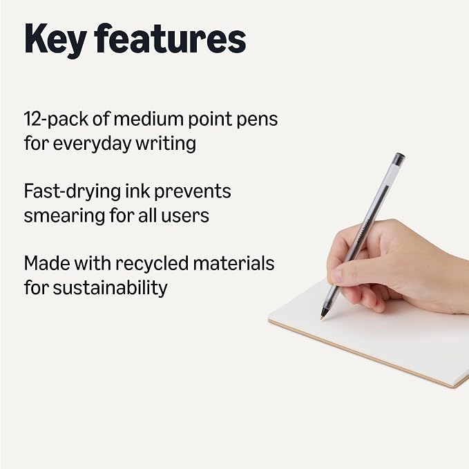 Amazon Basics Ballpoint Pens, Medium Point 1.0mm - Image 2