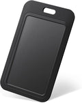 Uniclife 100 Pack Sliding ID Badge Holder Hard Black Vertical Plastic Card Case by UnicLife