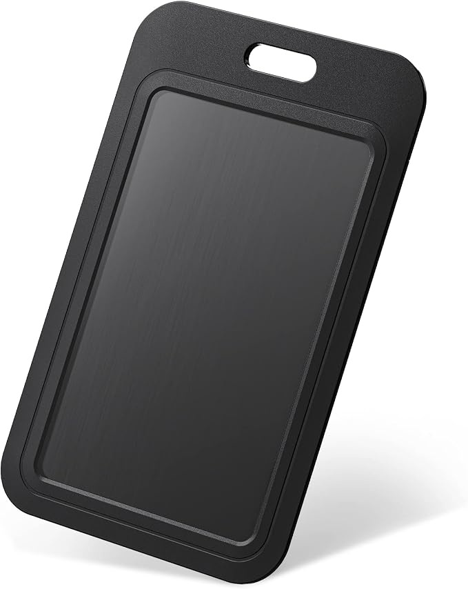 Uniclife 1 Pack Sliding ID Badge Holder Hard Black Vertical Plastic Card Case by UnicLife