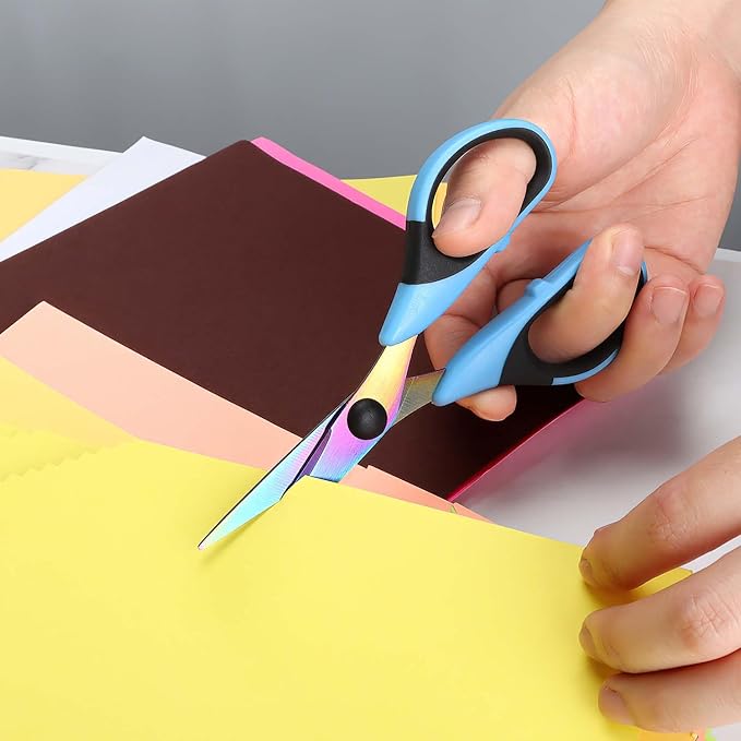 Scissors All Purpose, Sharp Titanium Blades Shears, Rubber Comfort Grip Handle - Image 7