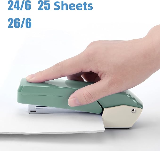 Deli/EZWORK Swing-Arm Swivel Stapler, 25 Sheets Capacity, 360 Degree Rotate - Image 4