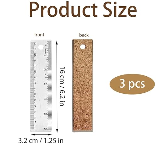 6-Inch Stainless Steel Metal Ruler - Image 3