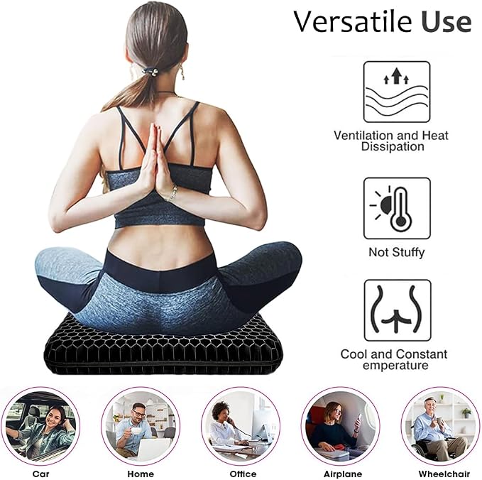 Gel Seat Cushion for Long Sitting, Extra Thick Gel Cushion for Wheelchair Soft - Image 6
