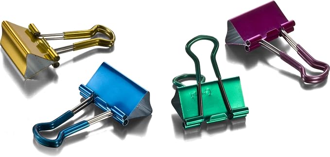 Officemate Easy Grip Medium Binder Clips, 12 Pack - Image 2