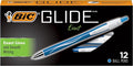 BIC Glide Exact Blue Retractable Ballpoint Pens, Fine Point, 12-Count Pack by BIC