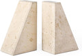 Karibiber Marble Bookends for Heavy Books, Decorative Book Ends for Shelves by Karibiber