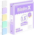 BinderX Extra Durable 1.5 Ring Binder, Round Ring 1.5 Inch Binders, Fits 325 by Sooez