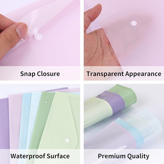 EOOUT 48pcs Plastic Envelopes, Plastic Folders - Image 4