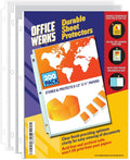 Office Werks 200 Sheet Protectors, 8.5X11 Inch Clear Page by Office+Werks