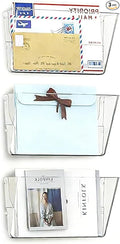 MINDEPOT 3 Pockets Acrylic Wall File Organizer, Plastic Hanging Wall File Holder by MINDEPOT