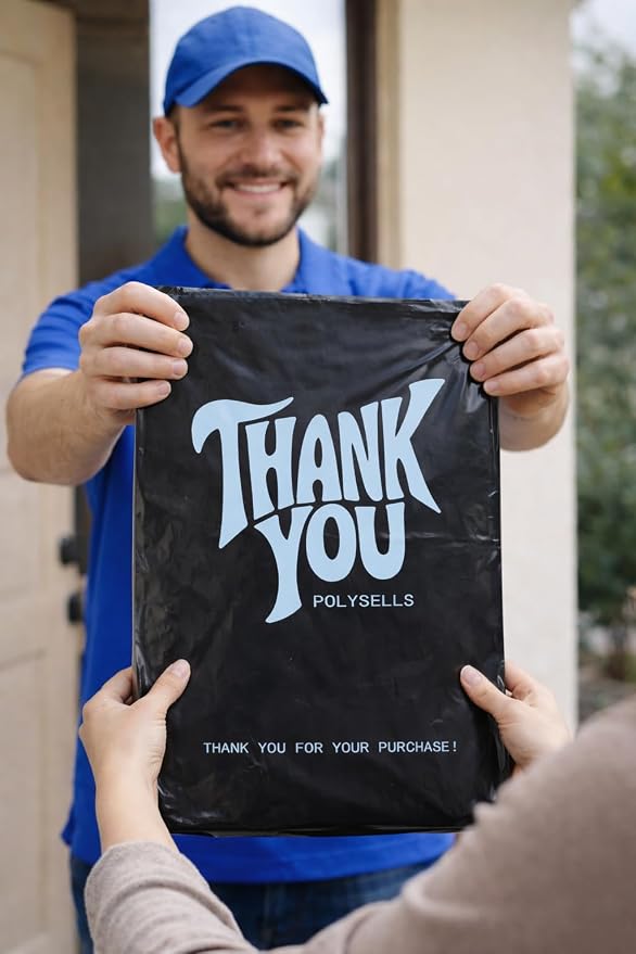 POLYSELLS Thank You Poly Mailers 10x13 inches 50 Pcs Waterproof Self-Sealing - Image 7
