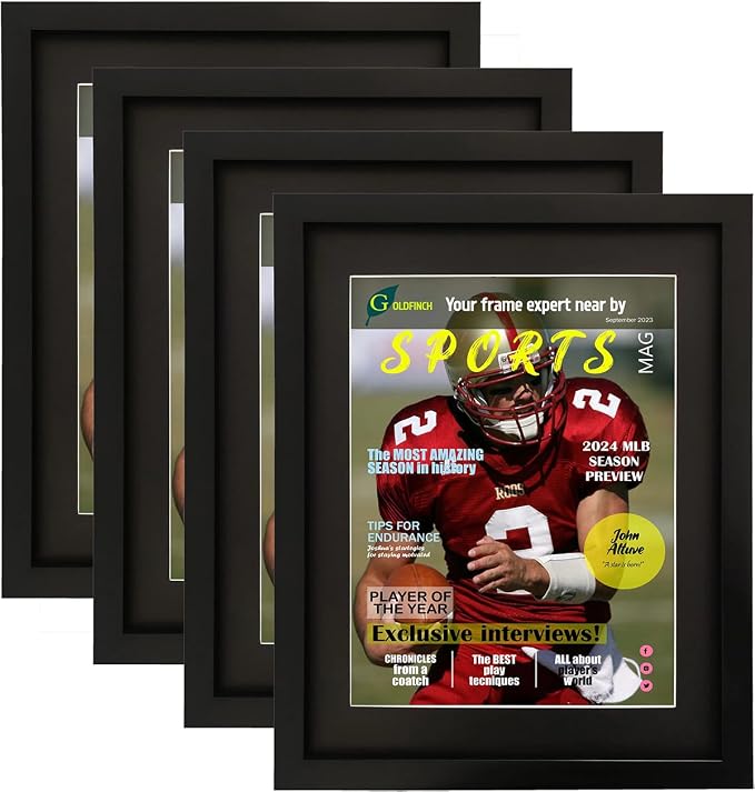 Goldfinch 4 Packs Sports Magazine Frame Displays Magazines Measuring 8.5 x by Unknown